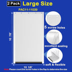 2 Pack Large Dog Door Replacement Flaps with Screws, Compatible with Petsafe Freedom Doggie Doors PAC11-11039 10 1/8" X 16 7/8" Weather Resistant Flexible (Without Bracket-Frosted Transparent)