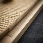 26" Triangle Corner Cat Scratcher, Solid Wood Leaning Wall Scratching Board, Baseboard Friendly, Replaceable Sisal Pads for Indoor Cats and Small Spaces, 2 Replacement Pads Included