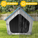 Fancyango Outdoor & Indoor Dog House for Weatherproof and Stylish Furniture, Dog House Outdoor, Multi - Use for Small and Medium Dogs (Blue, 23.43" L×22.44" W×22.24" H)