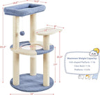Topeakmart 35in Cat Tree Cat Tower Furniture w/Dangling Ball Platform Perch and Scratching Post for Kittens Cats