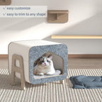 ICOOP Cat Scratch Furniture Protector 15.8"×47.2" Furniture Protectors from Cats Scratching Light Grey Couch Cat Scratch Protector Self-Adhesive DIY Trimmable Wall Mounted Cats Scratcher for Corner