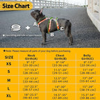 Huntboo No Escape Dog Harness, Escape Proof Harness, Fully Reflective Harness with Padded Handle, Breathable,Durable, Adjustable Vest for Medium Dogs Walking, Training, and Running Gear (Orange,M)