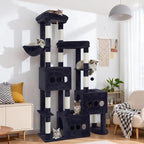 Cat Tree for Large Adult, 71.7'' Tall Cat Tower for Indoor Cats, Sturdy Heavy Duty Cat Tree Tower for 20 lbs+Cats, 3 Big Cat Condos, 10 Scratching Posts, 3 Platforms, Drak Gray GCT036G
