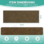 Cat Scratch Furniture Protector for Couch, Wall & Door Guard, Trimmable Self-Adhesive Scratch Pad, DIY Climbing Mat, Deterrent, Scratching Post Replacement (39.4''x15.8'', Brown)