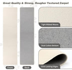 FHTONGE 71x15.8 Thickened Cat Wall Climbing Carpet with 16 Fixed Nails, Extra Large Tall Cat Scratch Pad for Wall, Wall Mounted Climbing Cat Scratcher for Furniture Couch Sofa Protector(MilkyWhite)