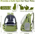 Pawstrip Cat Backpack Carrier with Large Space Bubble Window, Airline Approved Breathable Pet Carrier for Small Dogs Cats up to 15lbs, Foldable for Travel Hiking & Outdoor Use