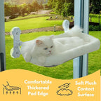 Cordless Cat Window Perch with 4 Suction Cups, Sturdy & Soft Cat Window Hammock, One-Tap Fold Up Cat Window Seat, Great for Indoor Cats, Soft Reversible Cushion, Can Hold Weight Upto 40lbs
