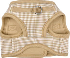 Puppia Amatus Dog Vest Harness B (Step-in) Fashionable Houndstooth Pattern Spring Summer Harness for Small and Medium Dogs, Beige, X-Large