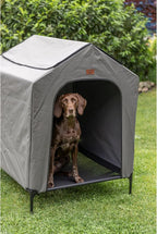 Trixie 2-in-1 Dog House and Bed - Elevated Indoor/Outdoor Tent with Removable Cover - Waterproof and Sun-Resistant - for Large Dogs up to 100 lbs - 39.4 x 35.4 x 48.8 in