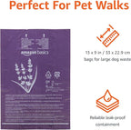 Amazon Basics Premium Lavender Scented Standard Dog Waste Bags, 300 Count (15 Pack of 20)