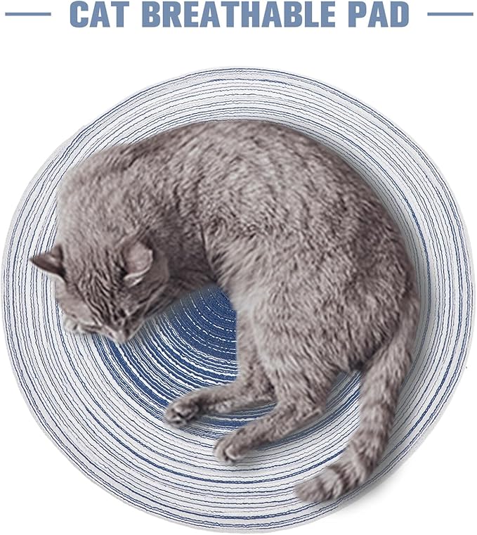 DOITOOL 2pcs Indoor Cat Scratching Pads Cotton Rope Kitten Claw Grinding Mat Reusable Scratch Board for Summer Use