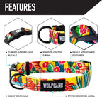 Wolfgang Heavy Duty Martingale Dog Collar with Quick Release Nylon Buckle for Walking & Training, PackLeader Print, Extra Large