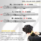ADITYNA Heavy Duty Dog Collar for Extra-Large Dogs - Reflective Gray Collar with Handle for Training, and Walking - Wide, Thick, Tactical, Soft Neoprene Padded
