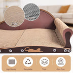 Extra Large Cat Couch Scratcher, 26" Cat Sofa Lounge Bed, Durable Cardboard Scratching Board for Indoor Cats, Cat Scratch Bed, XL Lounger and Scratch Bed Furniture Protector