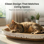 3Pack Extra Large Versatile Cardboard cat Scratcher & Lounger bed, High-Density cat Scratch Pads for Indoor Cats Grinding Claws, Ergonomical curved Cat Scratching Board, Couch Protector from Cat Claws