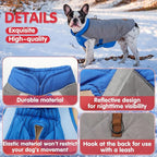2 Pack Winter Dog Coat Winter Waterproof Dogs Jacket Pet Warm Quilted Vest Hook and Loop Coats for Small Dogs Cold Weather(M)