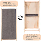 Cat Scratcher Ramp, L Shaped Scratchers for Indoor Cats, Sisal Scratch Pad Furniture Protector, Scratching Board With Ball Toy