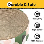 Cat Scratcher Cardboard,2 in 1 Oval Cat Scratch Pad Bowl for Indoor Kitty Grinding Claw,Round Kittens Scratching Board Corrugated Lounge Pet Beds&Furniture Protector for Couch&Carpets&Sofas