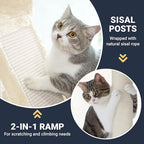 Allewie 82 Inches Large Cat Tree/House/XXL Tall Cat Towers for Big Feline/Scratching Post/Multi-Level Large Kitty Climbing Tree with Condo/Beige