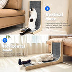 PETKARAY Felt Cat Scratcher, Vertical Cat Scratching Carpet, Scratch Resistant Couch Felt Scratcher, Slot-Free Scratch Pad with Toy Ball, Dark Grey