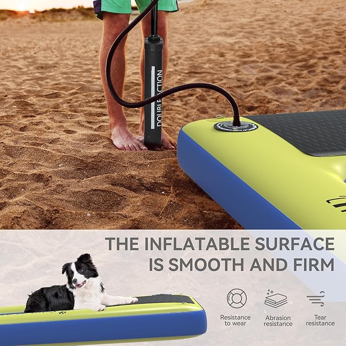 YITAHOME Large Dog Water Ramp Inflatable Dog Floating Ladder Up to 200 Pounds, with Pump/Rope/Repair Kit, Dog Floats for Pool Lakes Boats Docks