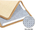 2Pack Cat Scratching Mat,23.6 X 15.7 Inch, Sisal Cat Scrater Mat with Jute Border,Protect Sofas, Carpets,Floor, Bed,and cat Paws,Beige