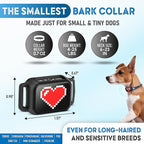 Bark Collar for Small Dogs 5-15 lbs with Magnetic Charging – No Shock, 3 Beep & Vibration Modes, 5 Sensitivity Levels – Humane Stop Anti-Barking Device – Dog Training Bark Collar (Black/Red Heart)