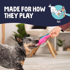 goDog Just For Me Gators Squeaky Plush Dog Toy, Chew Guard Technology - Pink, Mini
