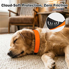 Joytale Tactical Dog Collar for Large Dogs with Control Handle, Heavy Duty Military Training Collar for Power Breeds, AirTag Holder Case, Quick Release Metal Buckle, Soft Padded, L, Orange