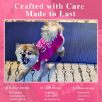 Cotton Dog Shirt with 'Little Miss Adorable' Corgi Head Print, Soft & Breathable Pet Apparel for Small, Medium, and Large Dogs, All-Season Sleeveless Vest, Cute and Comfortable Dog Outfit.Pink S
