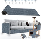 Cat Scratch Furniture Protector, 78.7x15.8inch Adhesive Cat Scratch Pad Deterrent for Furniture, DIY Climbing Cat Scratcher Couch Protector from Cat Claws Scratching for Indoor (Gray)