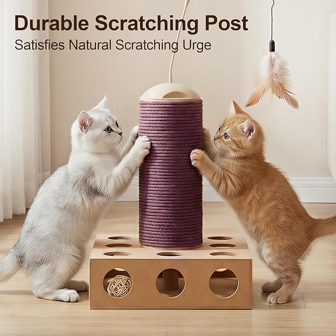PAWISE Cat Scratcher – Reversible Cardboard Scratching Pad, Durable Cat Scratch Bowl & Bed, Interactive Scratcher for Indoor Cats & Kittens (8.6X8.6)