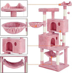 Topeakmart Multi-Level Cat Tree, Large Cat Tower with Condos Platform Perch Hammock Scratching Posts Plush Cat House