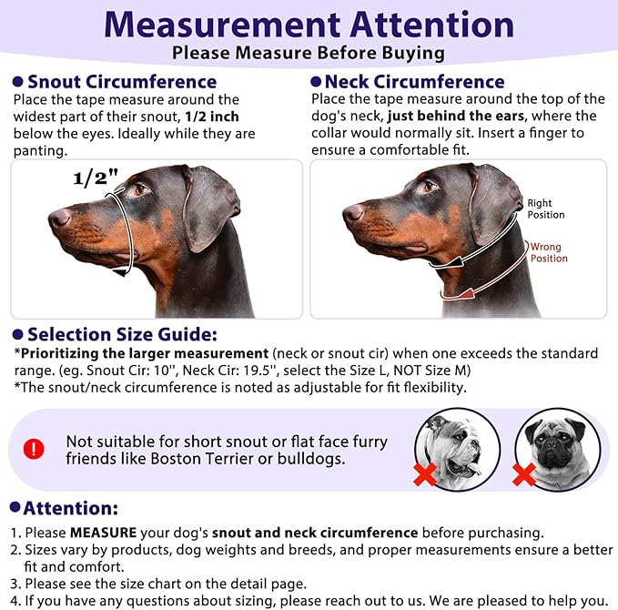 BARKLESS Soft Dog Head Collar, Patented Padded No Pull Head Halter, Training Nose Leash with Safety Link for Medium Large Dogs, Adjustable Muzzle Leash, Easy Control for Walking (XL, Purple)
