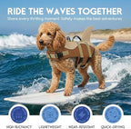ASENKU Dog Life Jacket - Pet Safety Vest for Swimming & Boating, Shark Life Jacket with Floatation, Dog Lifesavers Swimsuits for Small Medium Large Dogs (Brown, S)