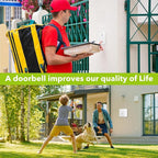 BN-LINK Wireless Doorbell with 2 Buttons, Mini Waterproof Door Bell Easy Installation, 1000Ft Range, Adjustable Volume & 58 Chimes, LED Flash, Perfect for Homes, Offices, Apartments (White)
