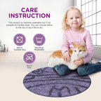 Cat Bed Mat Natural Merino Wool Cozy Large Carpet Pad for Pet Cats Kitty Small Dog House Warm Organic Sheep Wool Scratch Floor Mats Rug Bedding (Gray Tiger, Large)