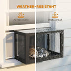 PawHut Cat Window Box Catio, Outdoor Indoor Cat Enclosure with Clear Panels, Universal Window Perch for Wall 25"–41", Catio for Indoor Pet Sunbathing, Napping & Overlooking