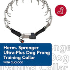 Herm Sprenger - Ultra-Plus Prong Dog Training Collar with ClicLock - Chrome - 3.20 mm x 18" Neck Size; 22" Chain Length