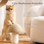 Modern Cat Tree Tower for Indoor Cats Large Adult, 37 inch Flower Cat Tree with Scratching Post, Luxury Aesthetic Cat Tree with Cloud-Soft Flower Perches and Physical Mouse-Sound Hanging Toy