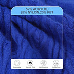 BEAUTYZOO Medium Dog Sweater Female Male, Fleece Dog Winter Sweater for Medium Girl Boy Dogs, Pink Warm Cute Puppy Pullover Sweater, Thick Turtleneck Pet Cold Weather Clothes Cable Knitwear, Blue M