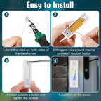 Saillong 1 Piece Lighted Doorbell Button, Wall Mounted Garage Door Opener Switch with LED Light Compatible with Most Wire Doorbell Chimes, Transformer, Ringer, Buzzers (White,Colorful Light)