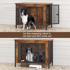 EasyCom Dog Crate Furniture for 1 or 2 Dogs, Heavy Duty Single/Double Dog Crates for Small/Medium/Large Dogs, Dog Kennel Furniture Indoor as TV Stand, Large Size 39.96" L(35-60 Pounds), Brown