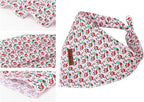 Lionet Paws Christmas Dog Bandana Girl for Small Medium Dogs,Pink Santa Dog Kerchief Washable Dogs Triangle Bibs Scarf