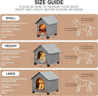 Indoor Dog House with Warm Plush Mat and Elevated Feet,Soft Dog Bed House for Medium Size Dog and Multiple Large Cat,Max Pets Size 23.6 X 16.9 Inches