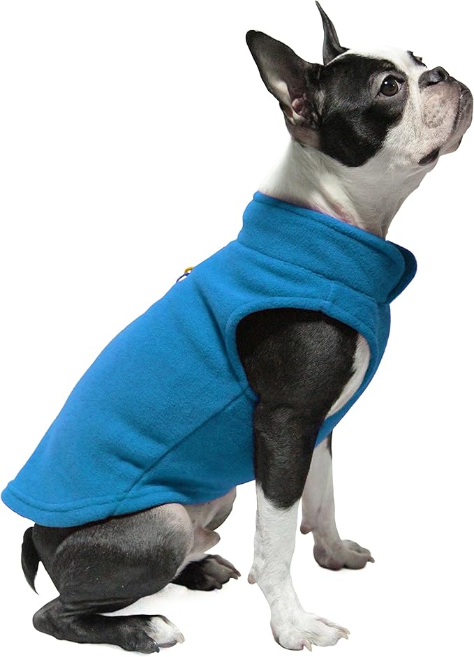 Gooby Fleece Vest Dog Sweater - Deep Blue, X-Large - Warm Pullover Fleece Dog Jacket with O-Ring Leash - Winter Small Dog Sweater Coat - Cold Weather Dog Clothes for Small Dogs Boy or Girl (Pack of 2)