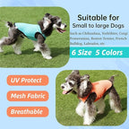 2 Pack Cooling Shirts for Dogs, Lightweight Mesh Breathable Dog Shirt for Medium Dogs Boy, Sun-Protection Sleeveless Shirts for Dog&Cat Puppy Vest Pet Apparel P23ST00604XXL