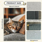 Nuxovilar Cat Wall Scratcher 15.3x23.6 Inches Polyester Synthetic Fiber, Napping Tabby Cat Print, wall scratchers for Indoor Cats, Scratching mat, Home Decor, Living Room, Sofa Area (2pcs)