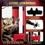 Globlazer Gothic Giant Cat Tree, 83 inch Goth Cat Tree for Indoor Cats Large Adult, XXL Cat Tower with 9 Scratching Posts for 20lb+ Heavy Duty Large Adult Cats, F83, Blood-Goth