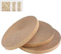 Round Cat Scratcher Refill 10 inch Diameter 7/8 Inch Thickness Circle Cardboard Cat Scratcher Replacement Pads Cat Scratching Boardcat Scratcher Pad for Indoor，3 PCS